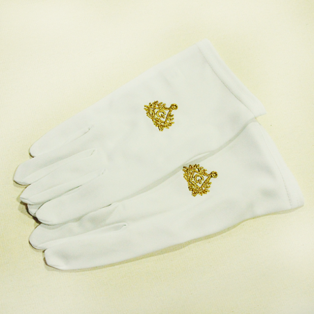 Gants Blancs Maçonniques - Acacia or