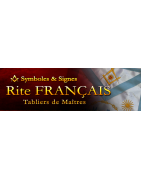TABLIERS MAÇONNIQUES DE MAÎTRE RITE FRANÇAIS